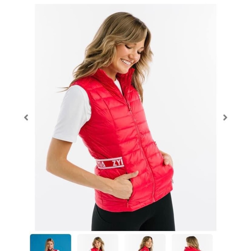 Red Alpine Down Vest